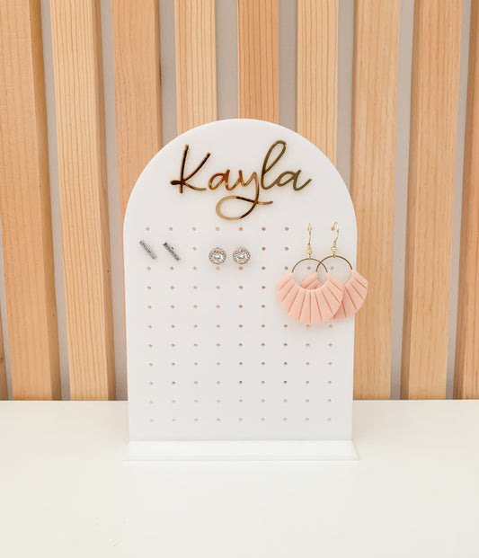 Personalized Earring Holder